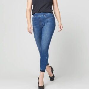 2/25 Spanx Blue Jeans Denim Pants Distressed Ankle Skinny Jeans Alix Earle
